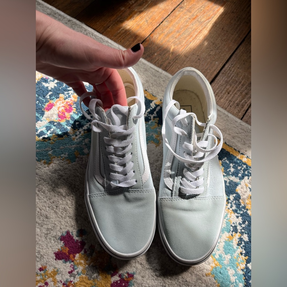Light Blue Vans Old Skools